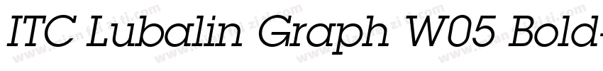 ITC Lubalin Graph W05 Bold字体转换